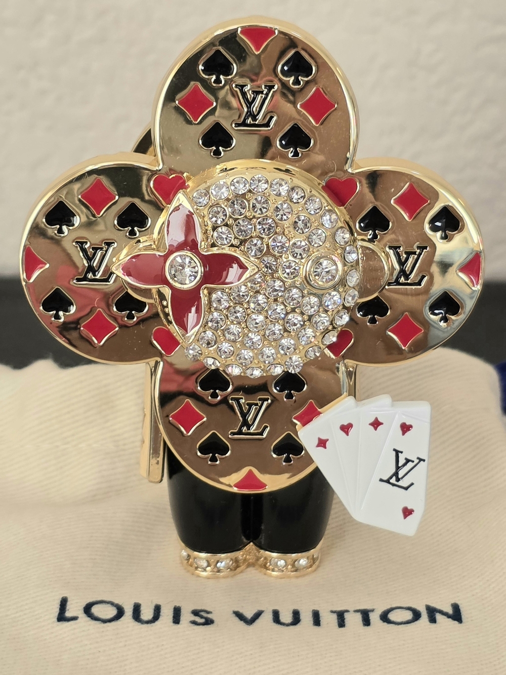 Louis Vuitton Vivienne Casino Collector’s Piece Bag Charm Key Holder Black Gold - Picture 2 of 11